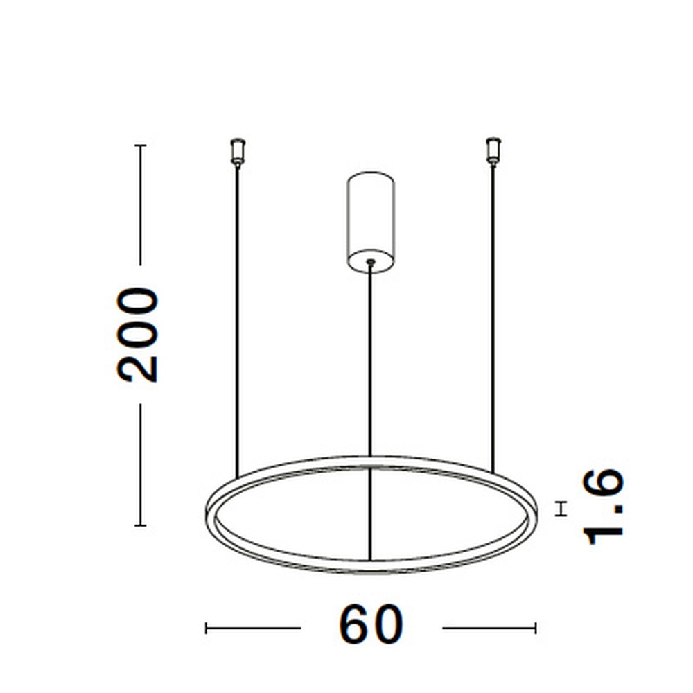 Ronde hanglamp Tarquin zwart Ø 60cm Lyora 5212017438263