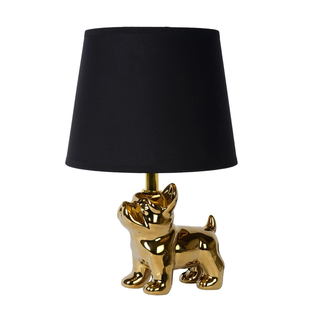 Lampe de table Extravaganza Sir Winston Or chien avec noir