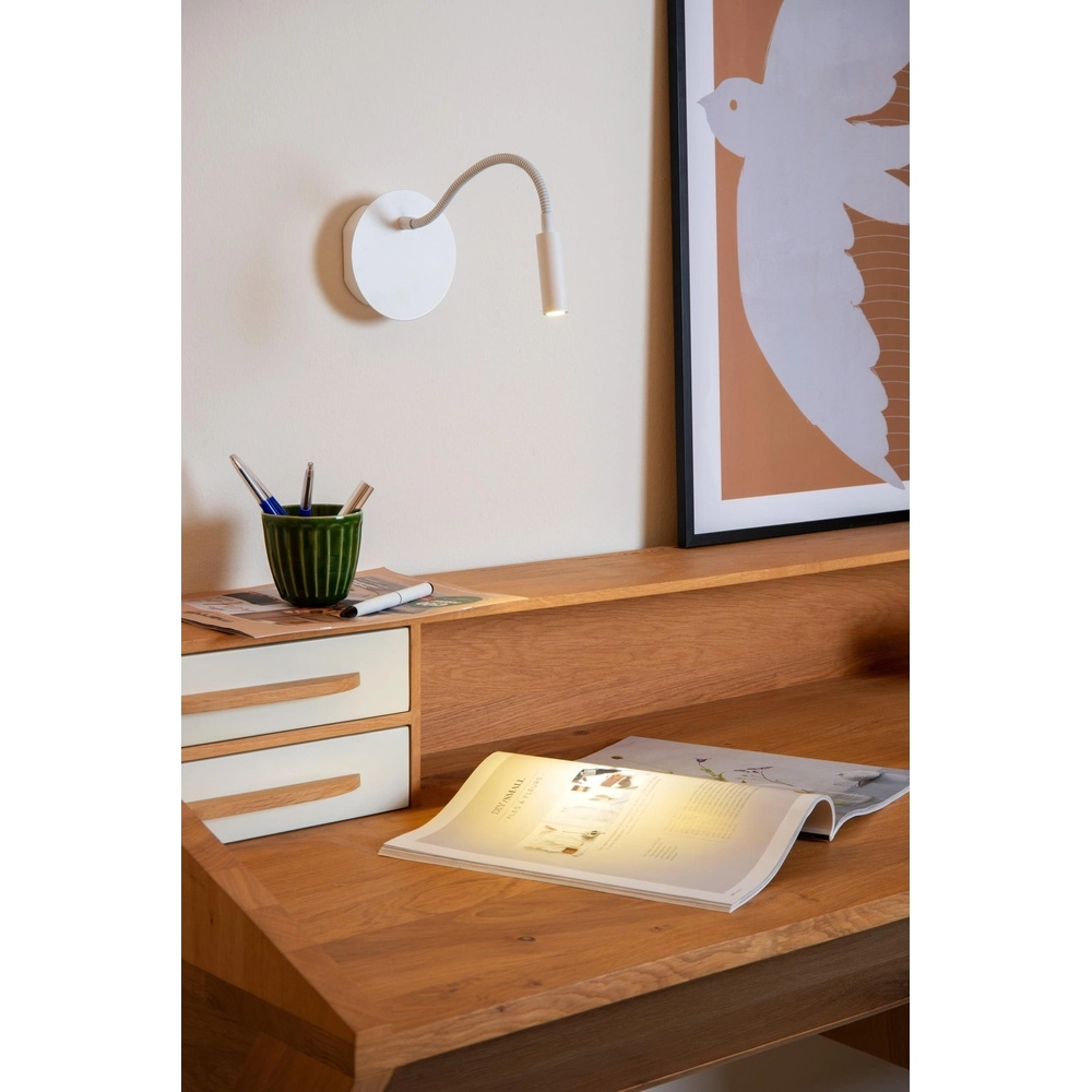 Lampe murale rechargeable Jolijn Lampe de chevet blanche Lucide 5411212771391