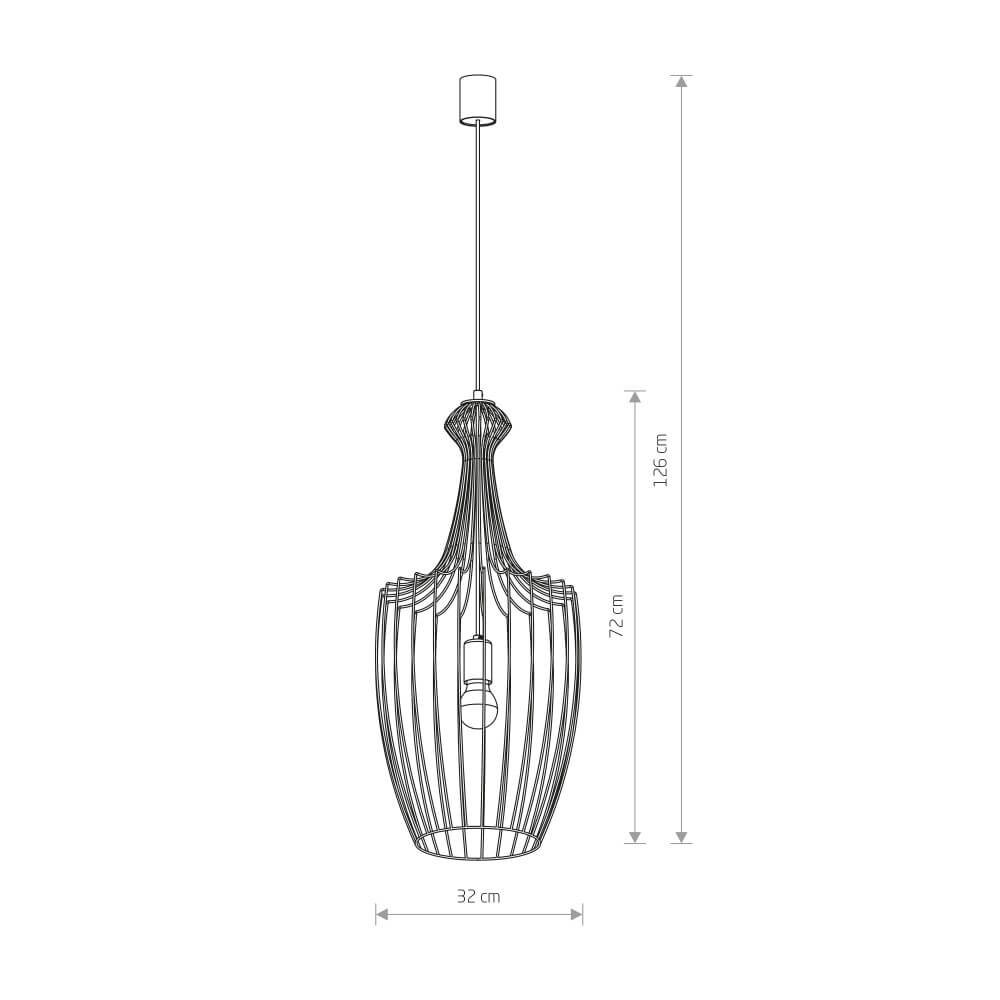 Lampe à fil noir Luksor Ø 32 cm Lyora 5903139884792