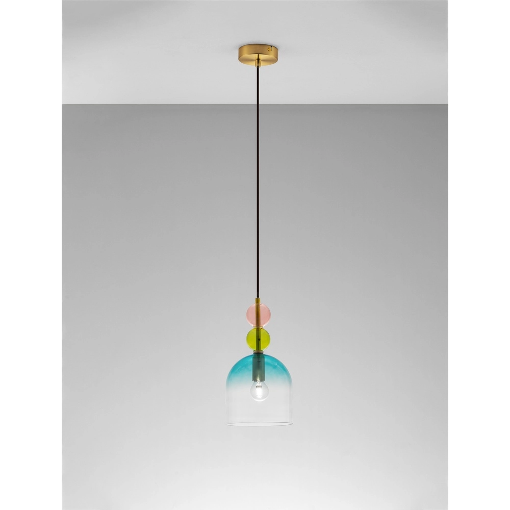 Suspension colorée Murano bleu Lyora 5212017434180