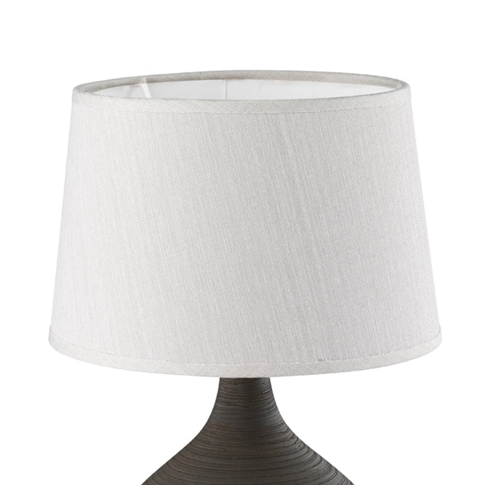 Lampe de table Martin 29 cm marron terre avec du blanc Trio 4017807346268