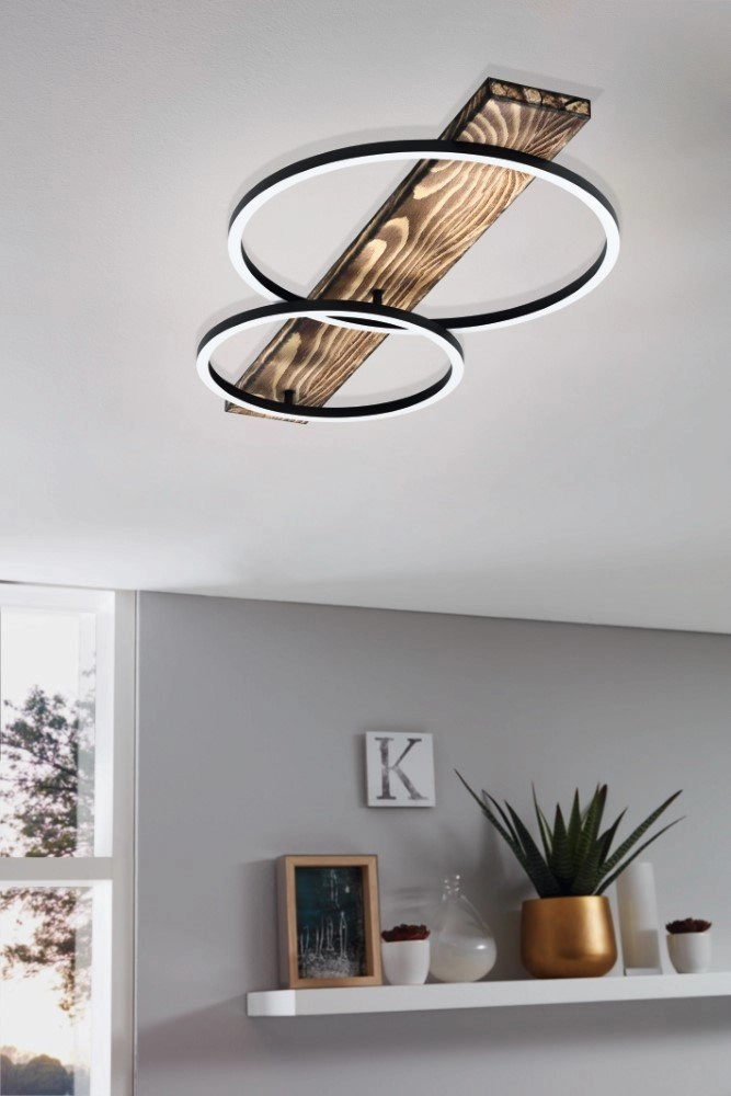 LED plafonnier Boyal avec du bois Eglo 9002759994082