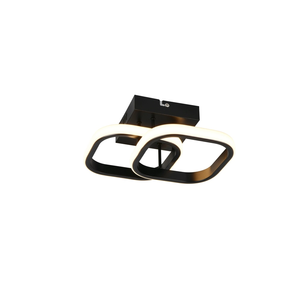 Plafonnier noir Kasia  Conception carrée