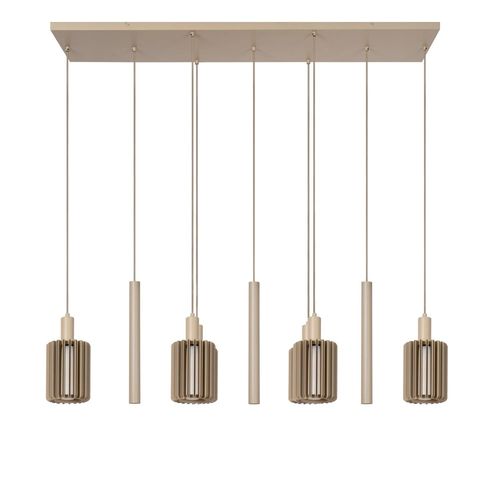 Lampe suspendue à 9 lampes Lambres taupe