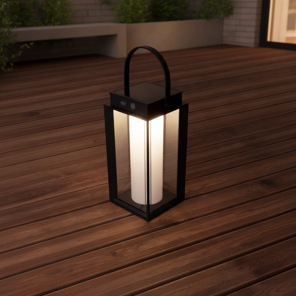 Lampe de table solaire Verhal anthracite