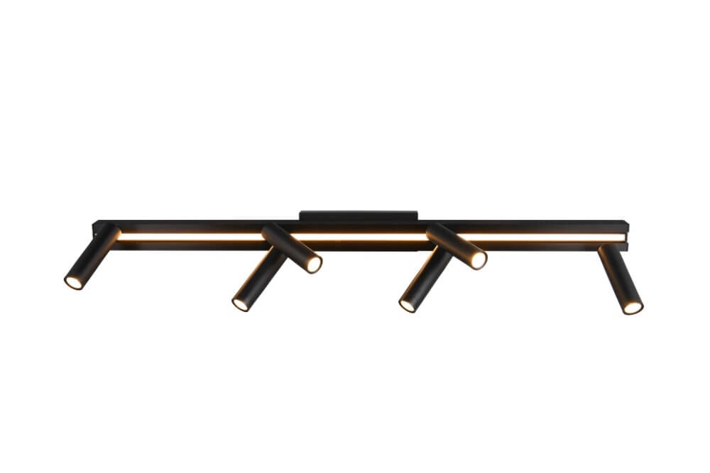 Spot LED 6 lumières Zeno noir Trio 4017807627312