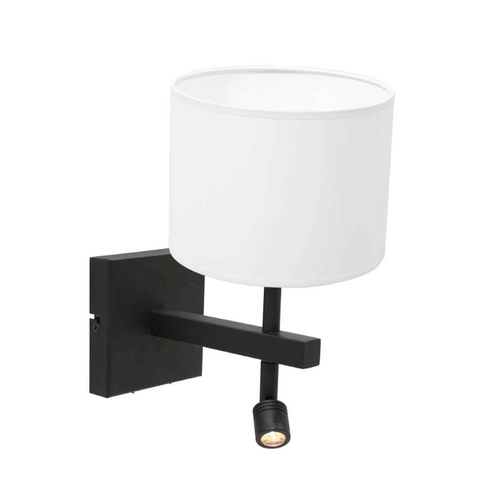 Applique de chambre à coucher Stanger noir avec du blanc