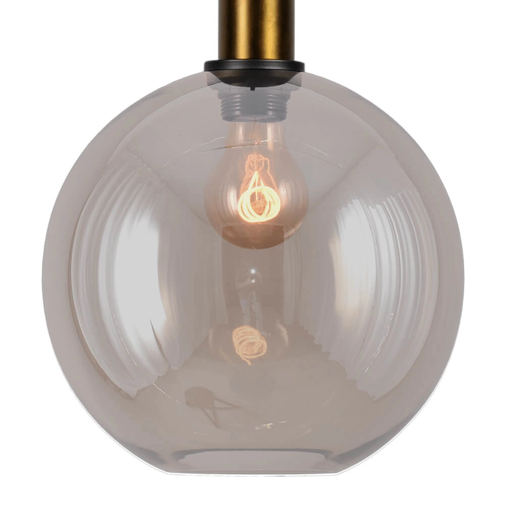 Lampe suspendue Ø 25cm Bella 2 Laiton antique avec verre doré Masterlight 8718121334059