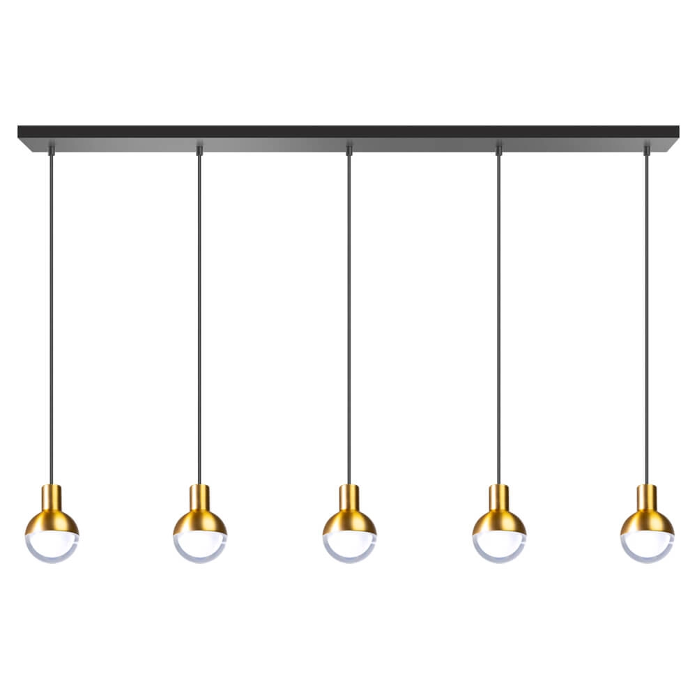 Lampe à suspension en or noir Drop