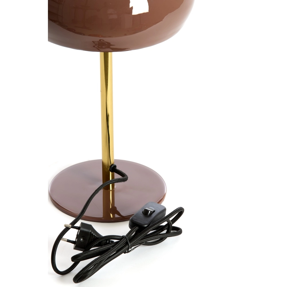 Lampe de table Surin Ø 22cm - brun foncé brillant avec or Light & Living 8717807740931