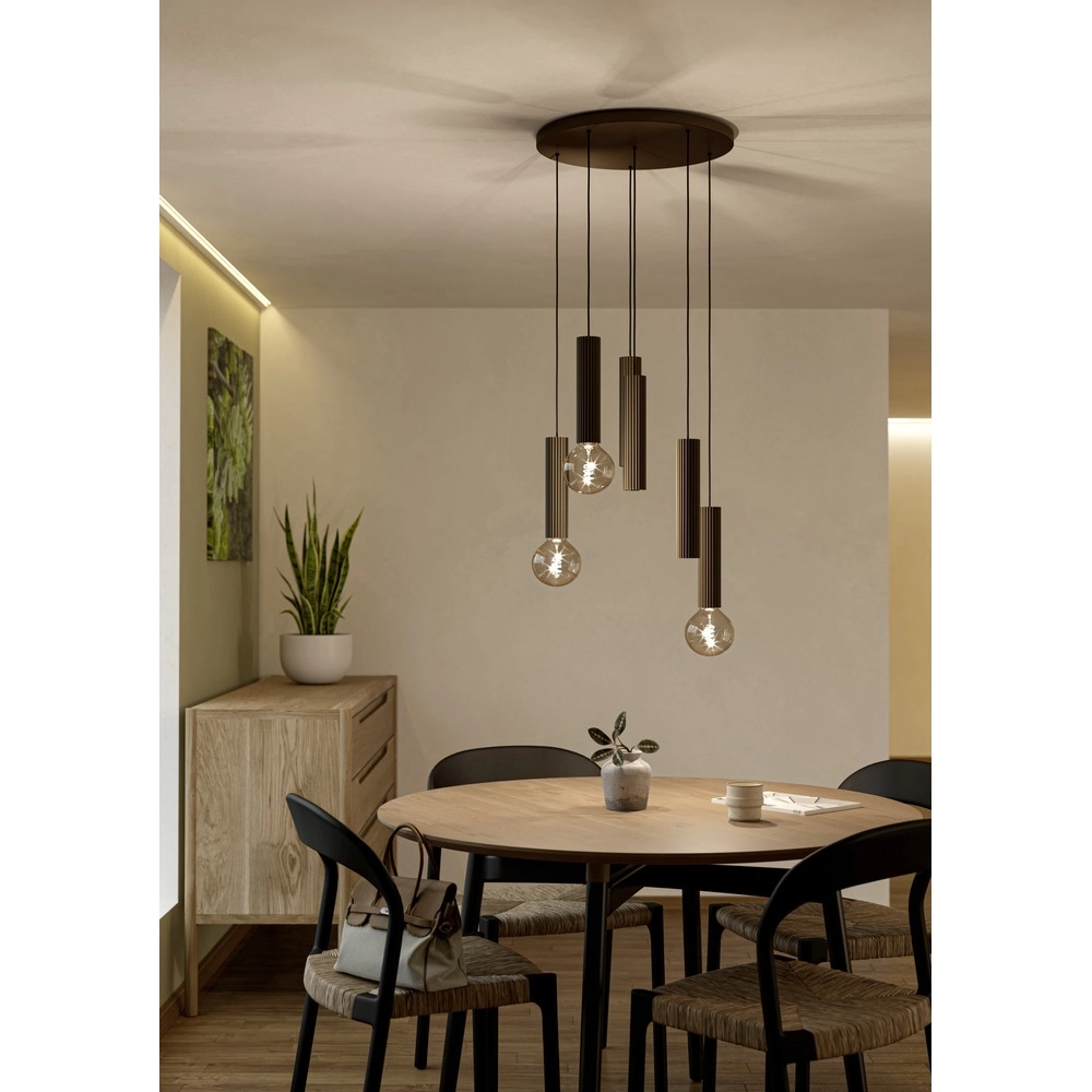 Lampe pendante de conception Fariolo Bronze 6 faux Ø 48cm Eglo 9008606391639