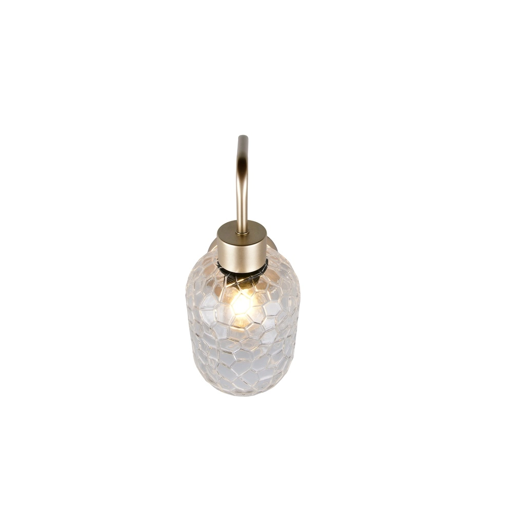 Lampe murale Emelie Or avec verre fumé Trio 4017807702583