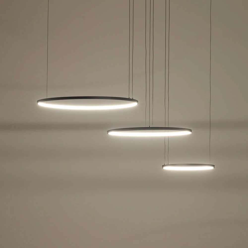 Lampe pendante de conception Circolo Led 3 anneaux noirs Lyora 5903139116480