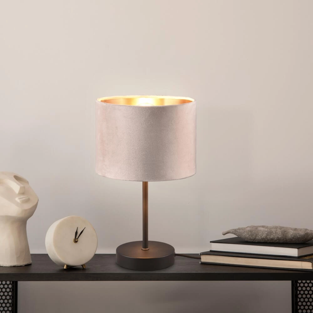 Lampe de table Julieta capuche en velours Trio 4017807574142