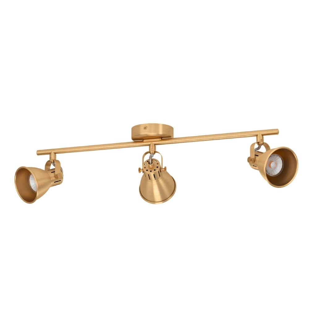 Spot de plafond en laiton Seras 3x GU10