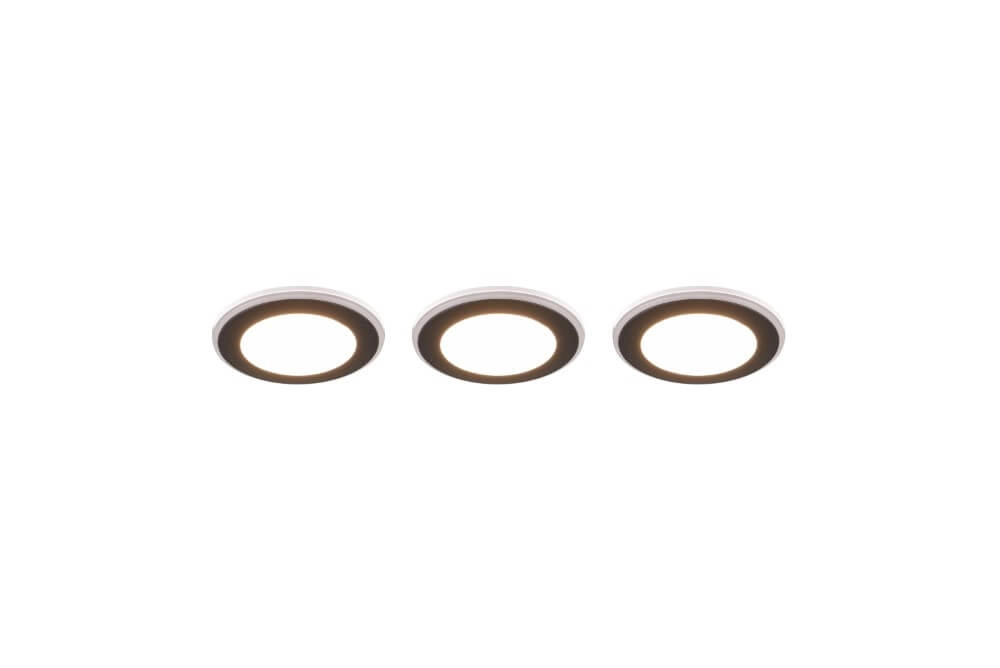 Spots encastrables noirs Argus lot de 3 Trio 4017807574517