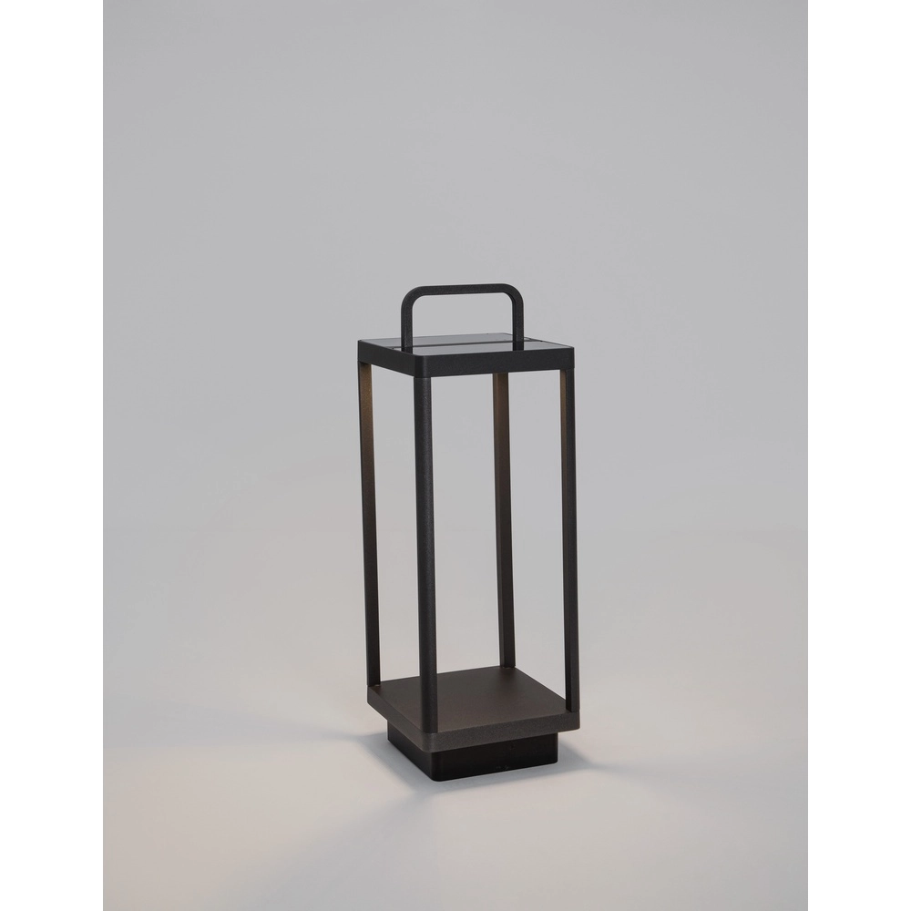Lampe de table solaire Bali 51cm anthracite