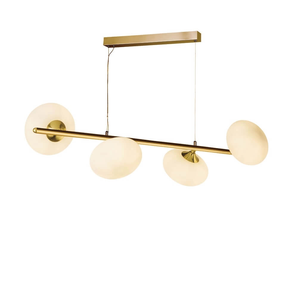 Lampe suspendue dorée Pebble 4 lumières