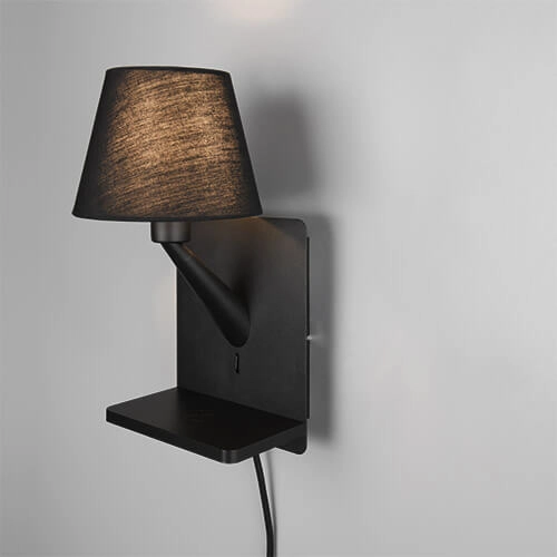 Veilleuse élégante Comfort noir - avec USB Trio 4017807614763