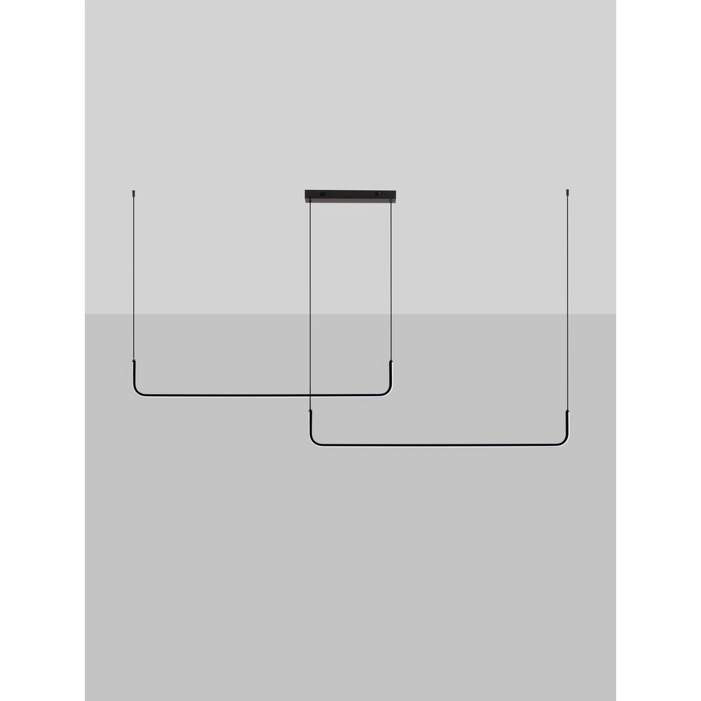 Suspension élégante Strita Double noir Lyora 5212017455680