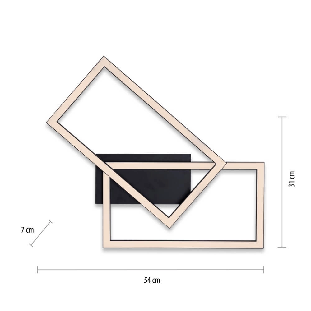 Plafonnier noir Iven avec LED Paul Neuhaus 4043689981983