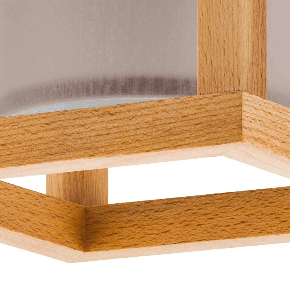 Plafonnier en bois Granados avec capuche grise Stars of Light 9008606240180