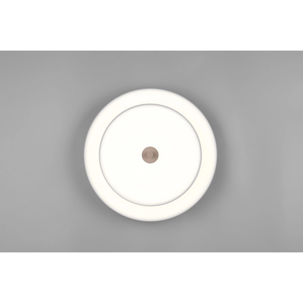 Plafonnier moderne Keaton blanc Ø 40cm Trio 4017807653700