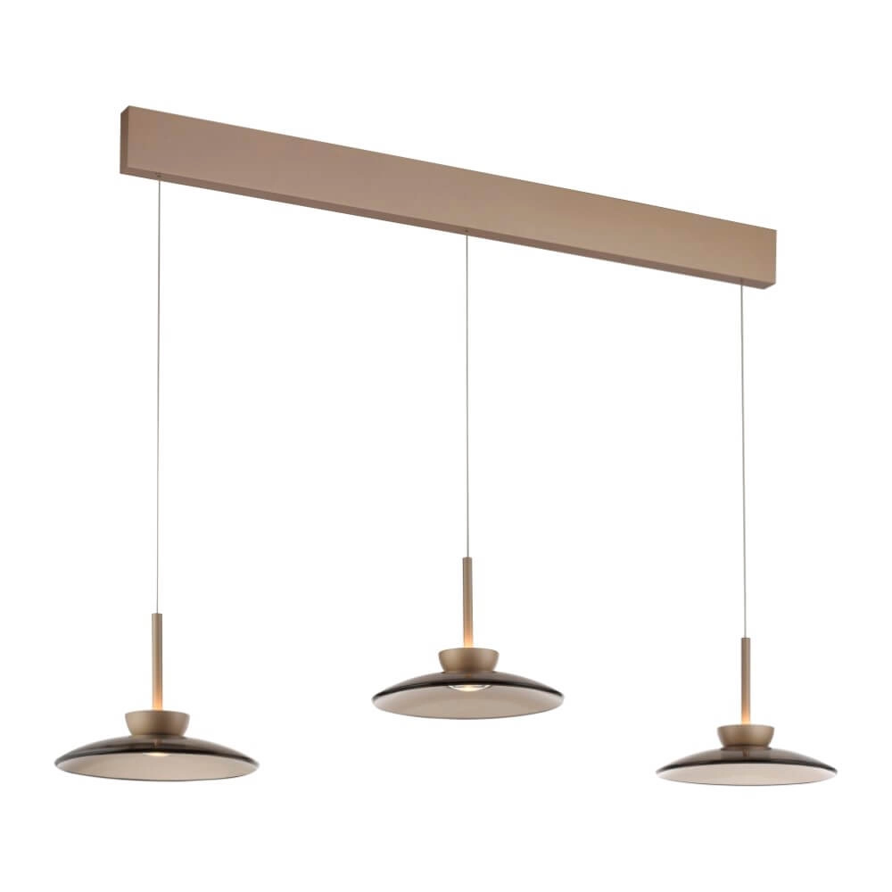 Lampe suspendue 3 lumières Pure Moon bronze Paul Neuhaus 4012248383940