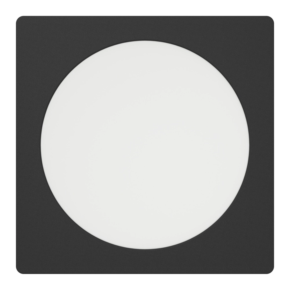 Lampe encastrée Fueva 6 Carré - Noir - 16,6x16,6 cm