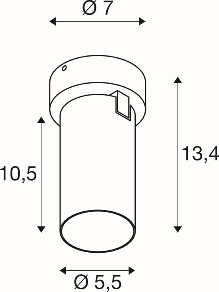 Spot en saillie 1x GU10 Kami blanc SLV 4024163288743
