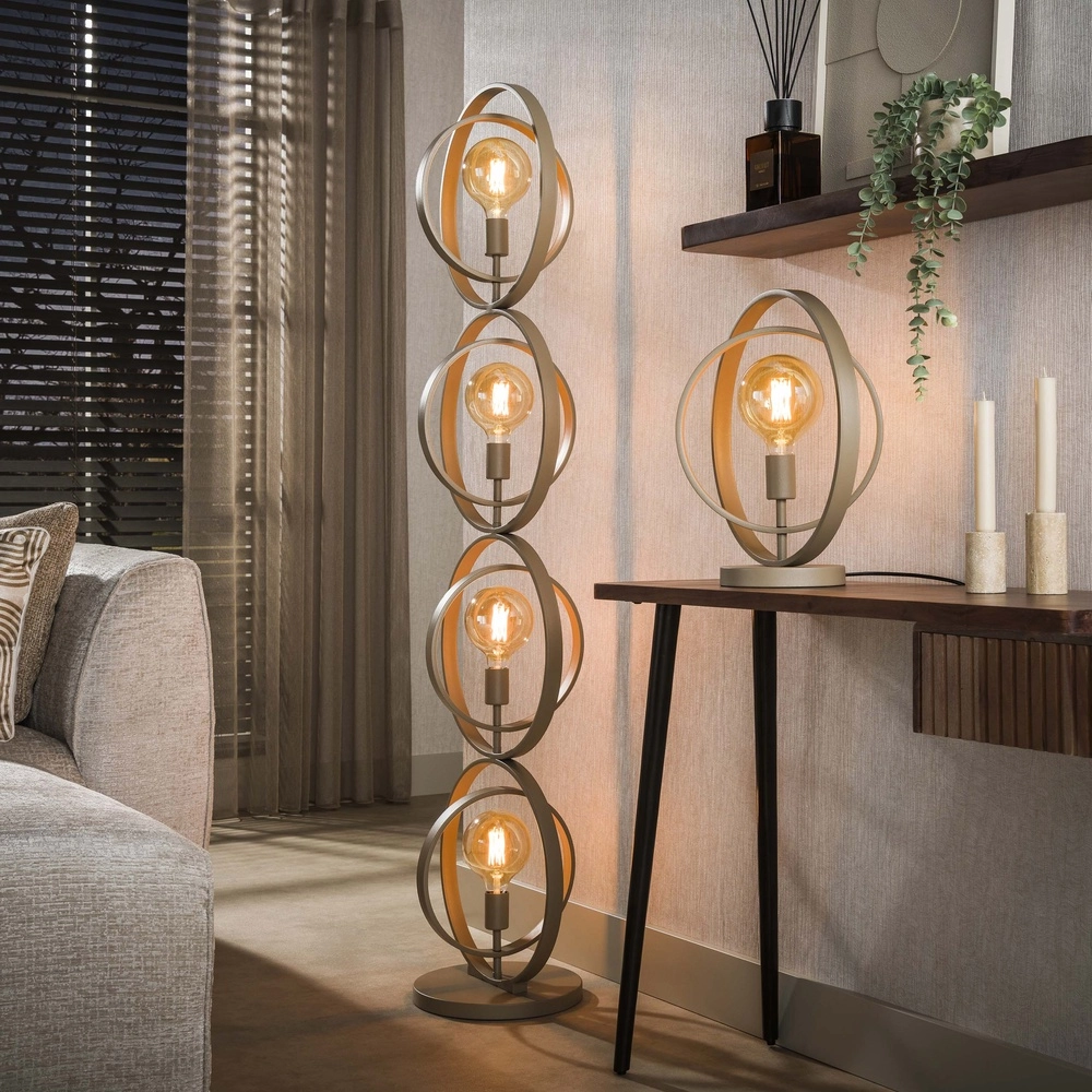 Lampe de pied à sable à 4 lumières Turn E27 - Ø 40cm Lyora 8716803513099