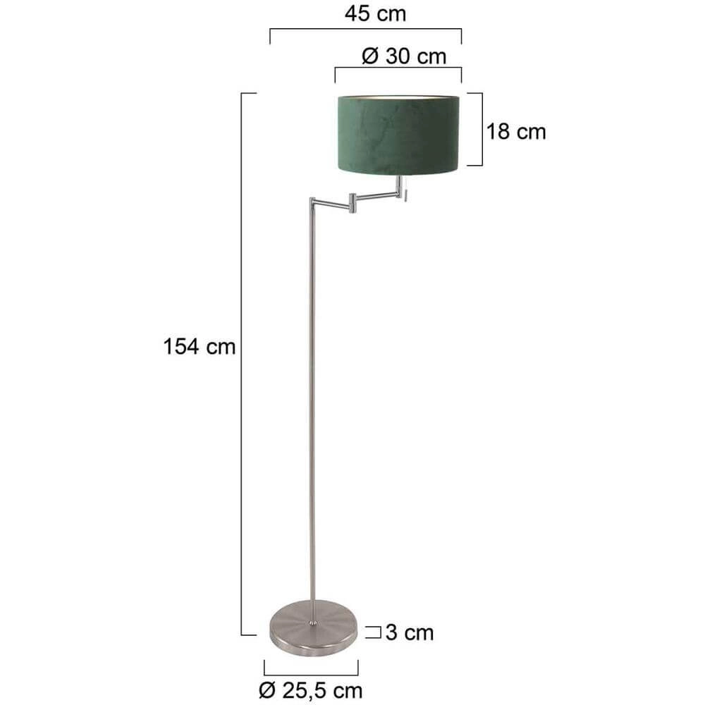 Lampadaire Bella Métal avec capuchon vert Steinhauer 8712746174540