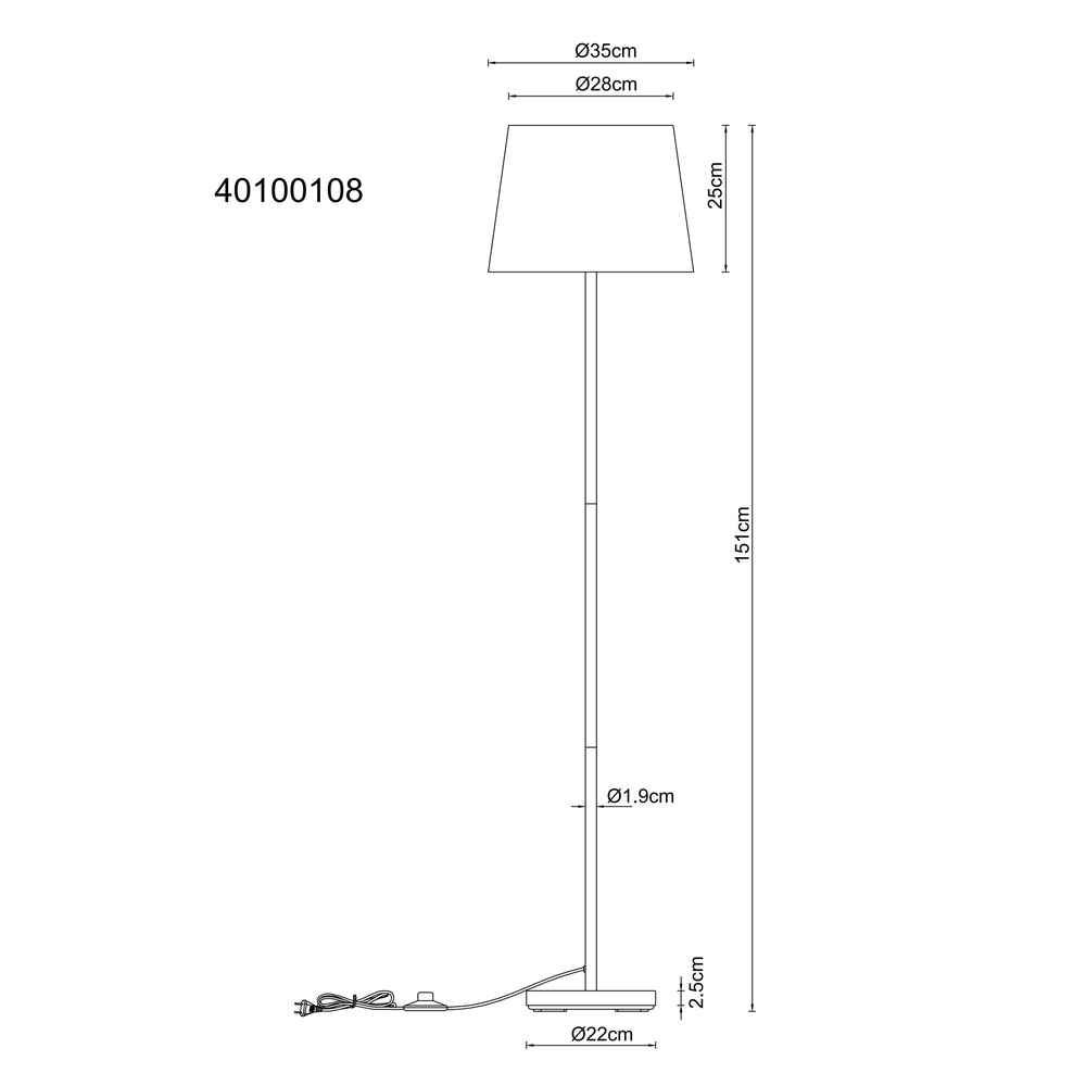 Lampe de pied Joris Bronze à fusil Globo 9007371589500