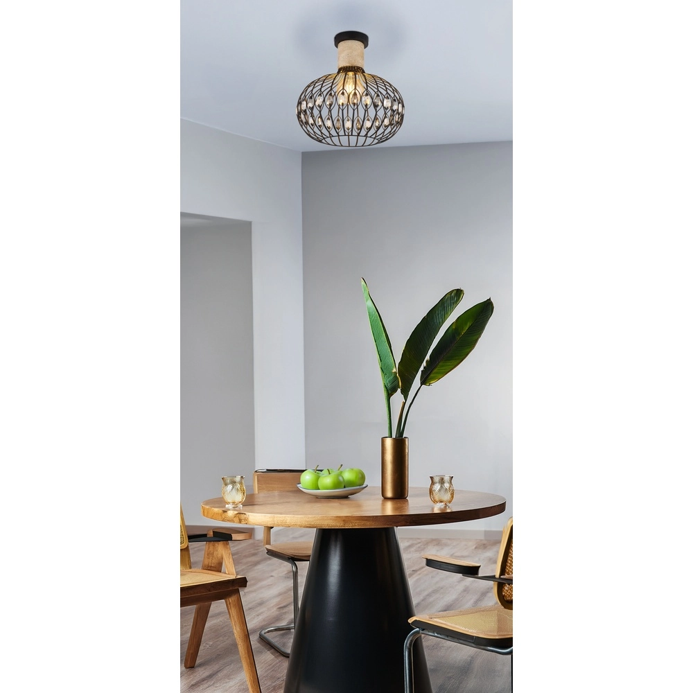 Lampe de plafond Dorthy Country Black Globo 9007371575060