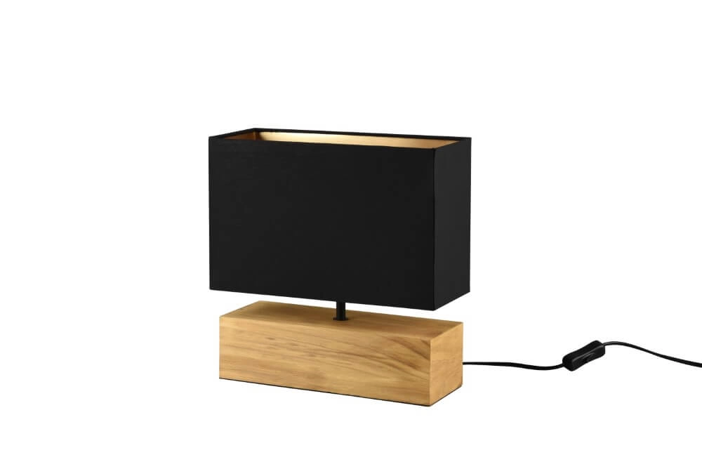 Lampe de table noire Woody avec capuche en tissu Trio 4017807523539