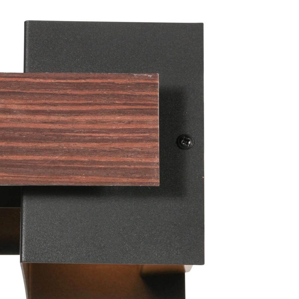 Applique murale Muro noir avec bois M Steinhauer 8712746177756