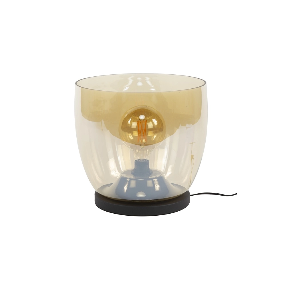 Lampe sur pied en verre ambré UP Ø 33cm - 32cm de hauteur Lyora 8716803512610