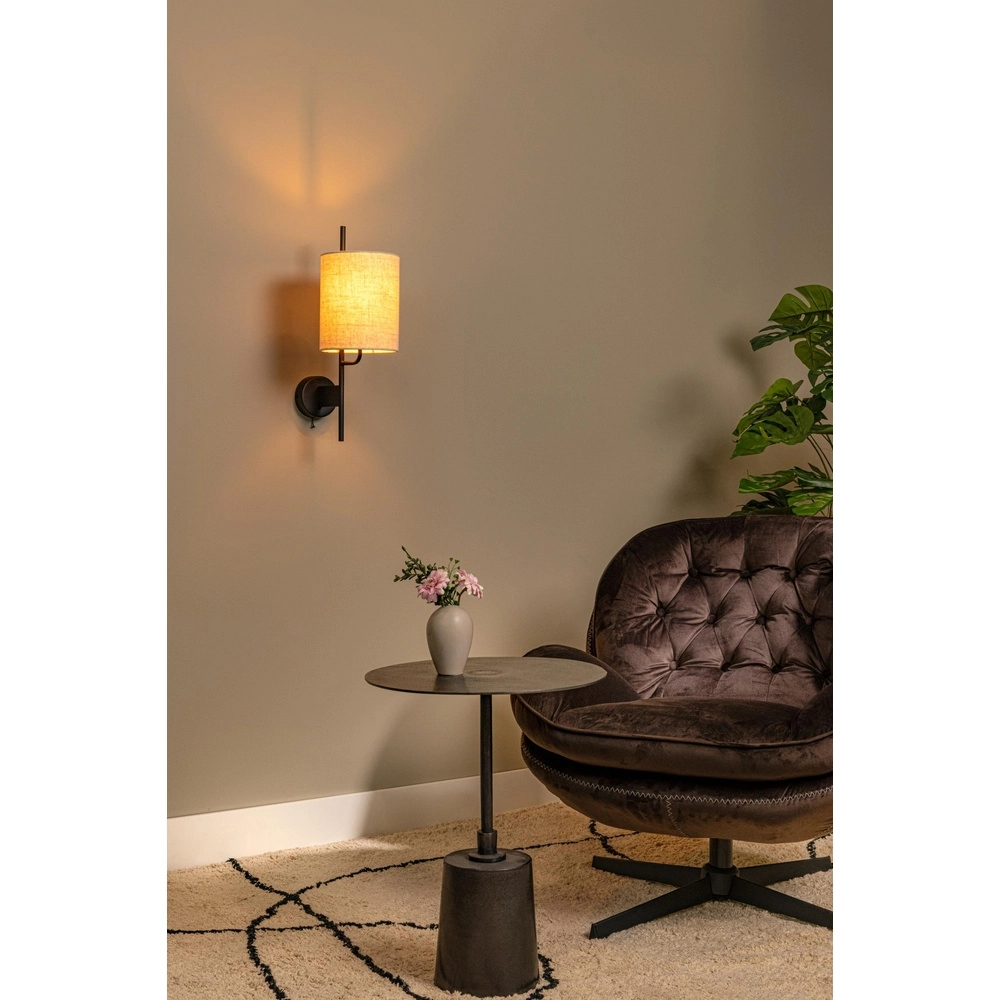 Lampe murale Magic noir avec un point de charge USB Lucide 5411212680051