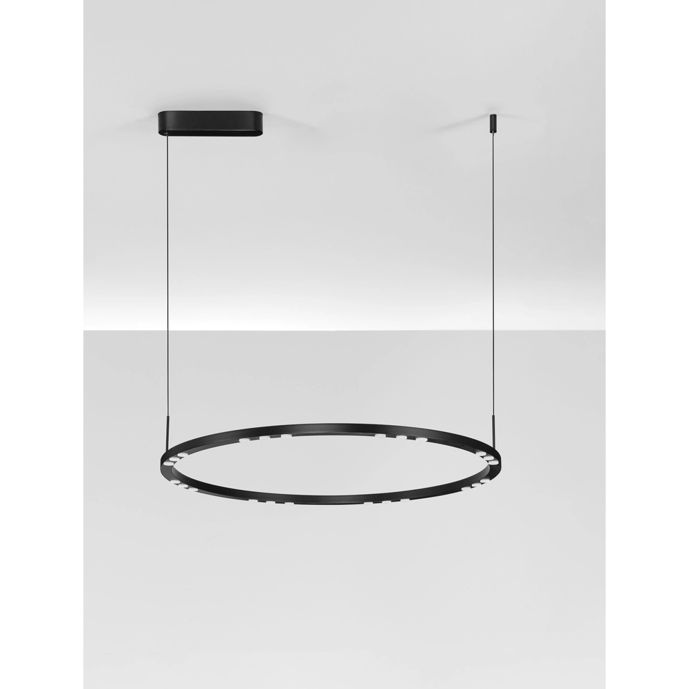 Suspension élégante Lunette noir Ø 80cm Lyora 5212017465207