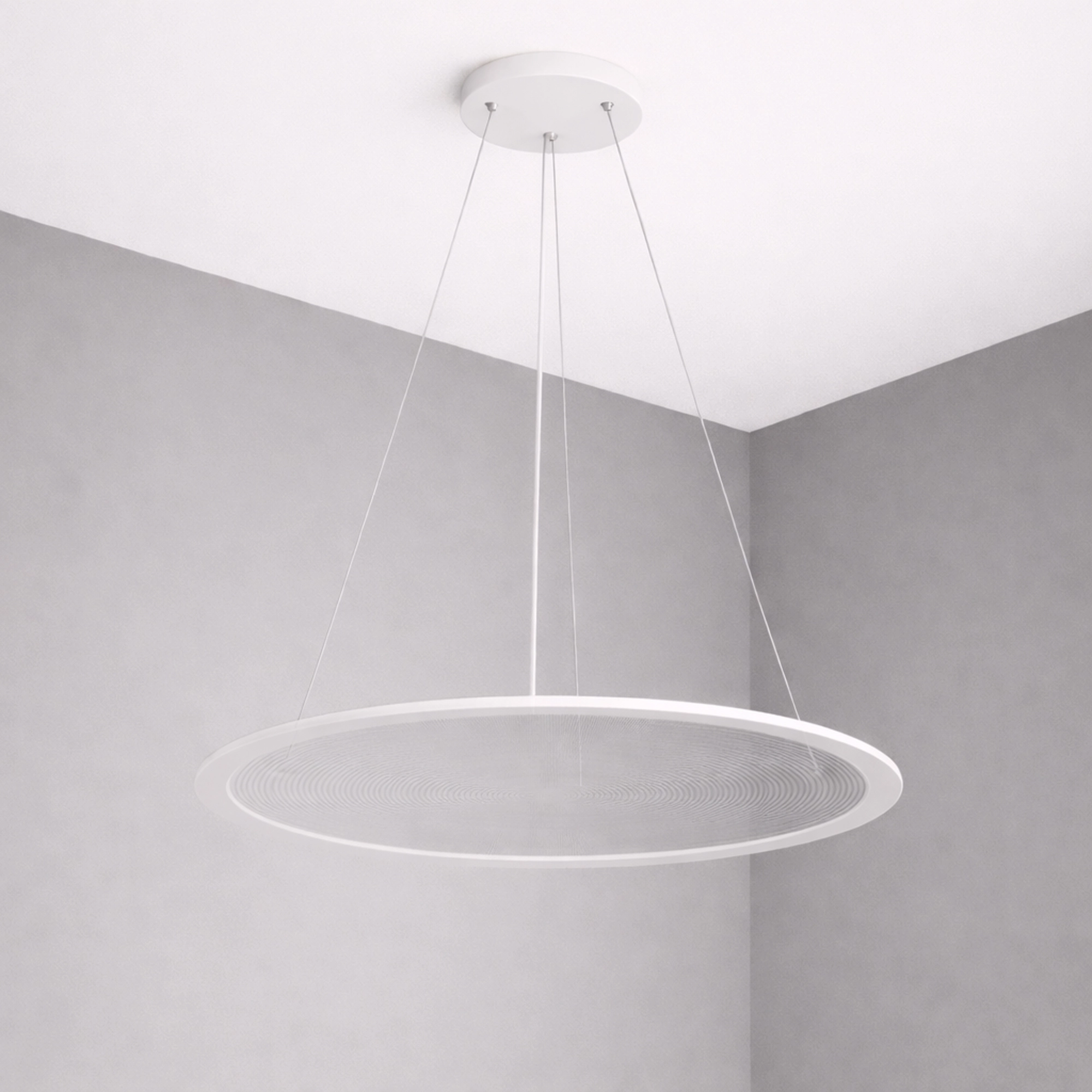 Lampe suspendue Vistina Ø 58cm de blanc Lyora 5053423272610