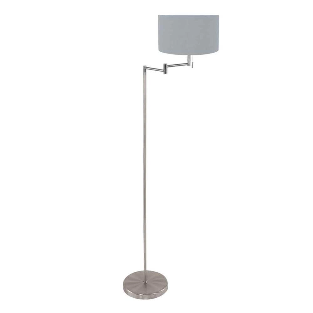 Lampadaire Bella métal avec abat-jour bleu clair