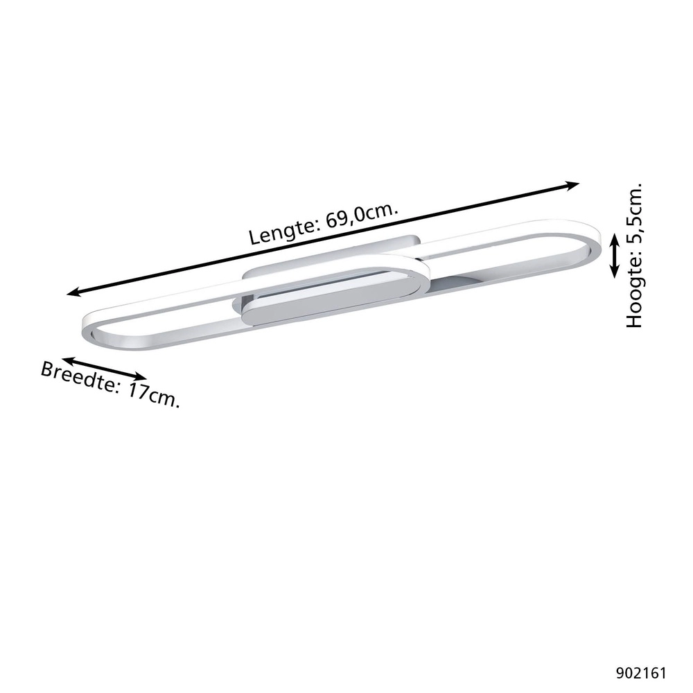 Plafonnier élégant Conivarena chrome Eglo 9008606357123