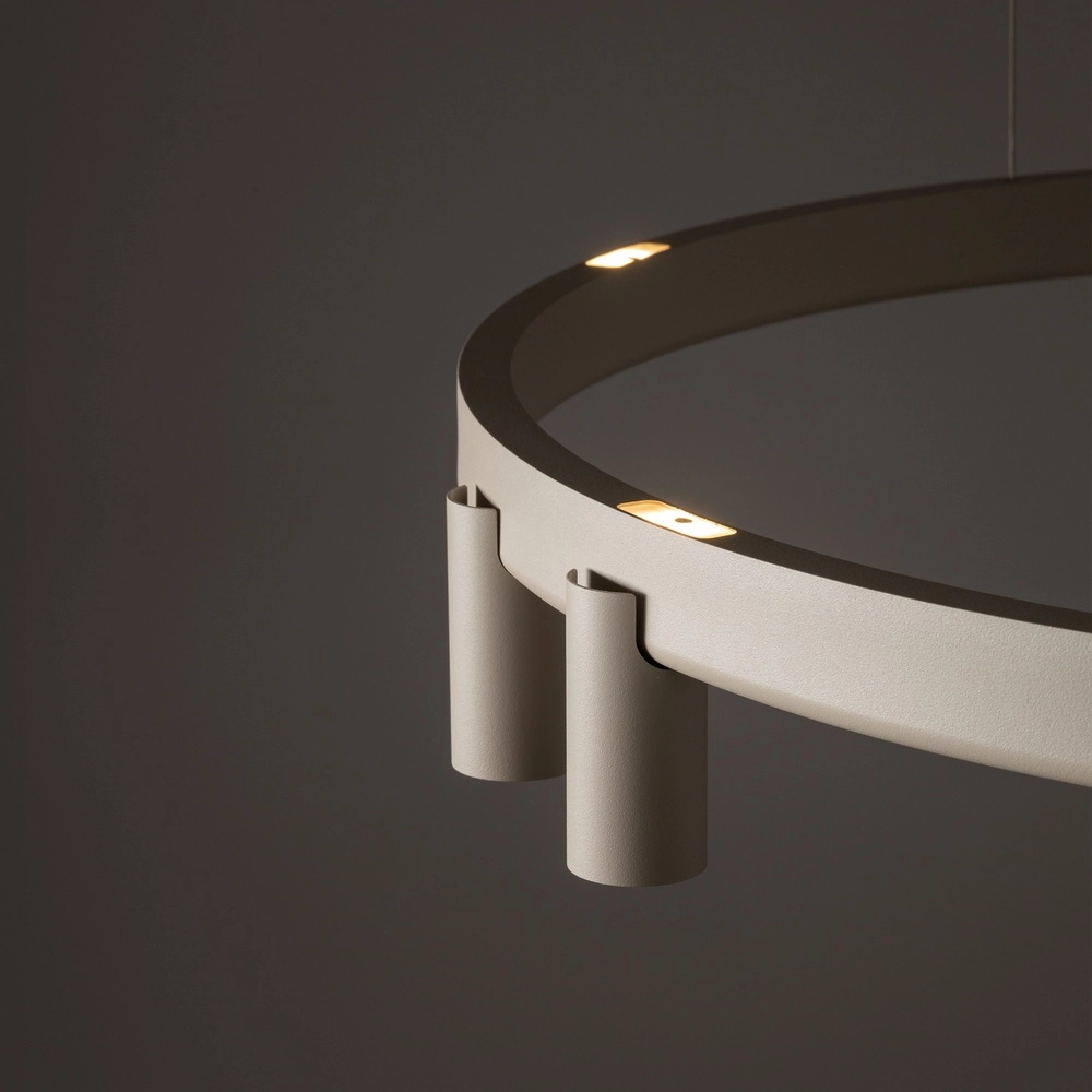 Lampe pendante de conception Fourty brun sable Ø 80cm Lyora 5903139122849