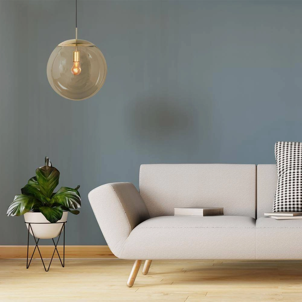 Suspension Bollique Sphère d’or avec verre ambré Steinhauer 8712746177541