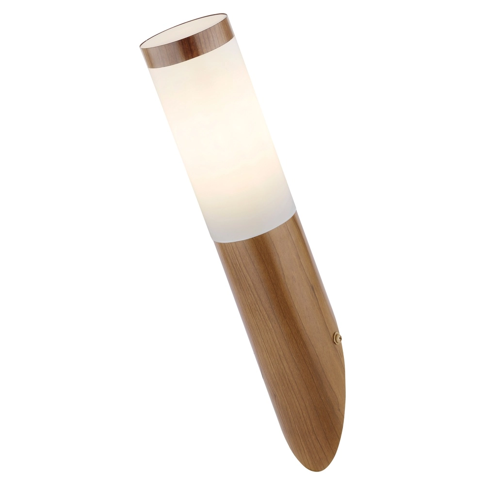 Lampe d’extérieur Boston bois avec blanc