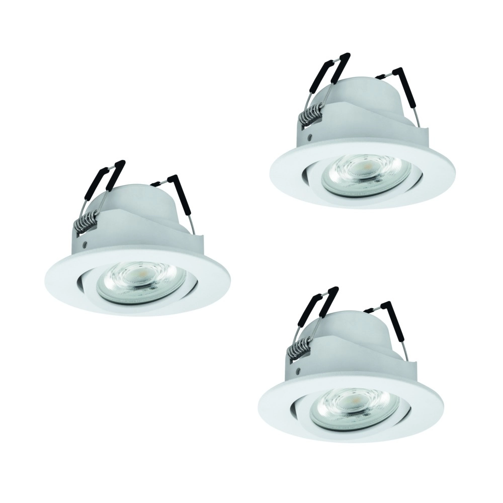 Lot de 3 spots encastrés Saliceto-Z Blanc intelligent Lot de 3 spots encastrés Saliceto-Z Blanc intelligent