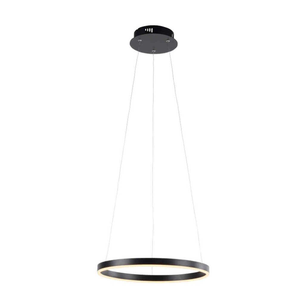Lampe suspendue LED noire Ritus Ø40cm
