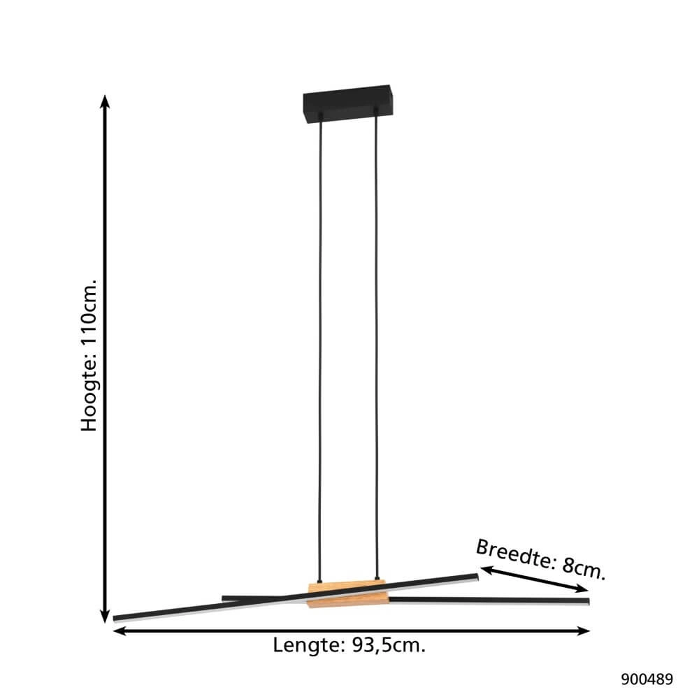 Lampe suspendue moderne Panagria avec LED Eglo 9008606244249