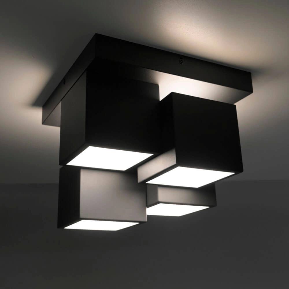 Plafonnier noir Tetris noir Just Light 4043689004538